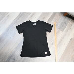 Carhartt Force Scrub Top XS Black Modern Fit V-Neck Workwear Medical